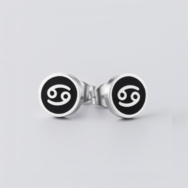 Boucles d'oreilles acier Signes du zodiaque Gémeaux