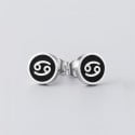 Boucles d'oreilles acier Signes du zodiaque Cancer