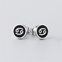 Boucles d'oreilles acier Signes du zodiaque Gémeaux