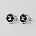 Boucles d'oreilles acier Signes du zodiaque Gémeaux