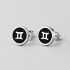 Boucles d'oreilles acier Signes du zodiaque Gémeaux
