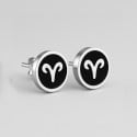 Boucles d'oreilles acier Signes du zodiaque Bélier