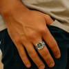 Bague chevaliere argent massif homme Franc-maçonnerie