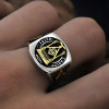 Bague chevaliere argent massif homme Franc-maçonnerie