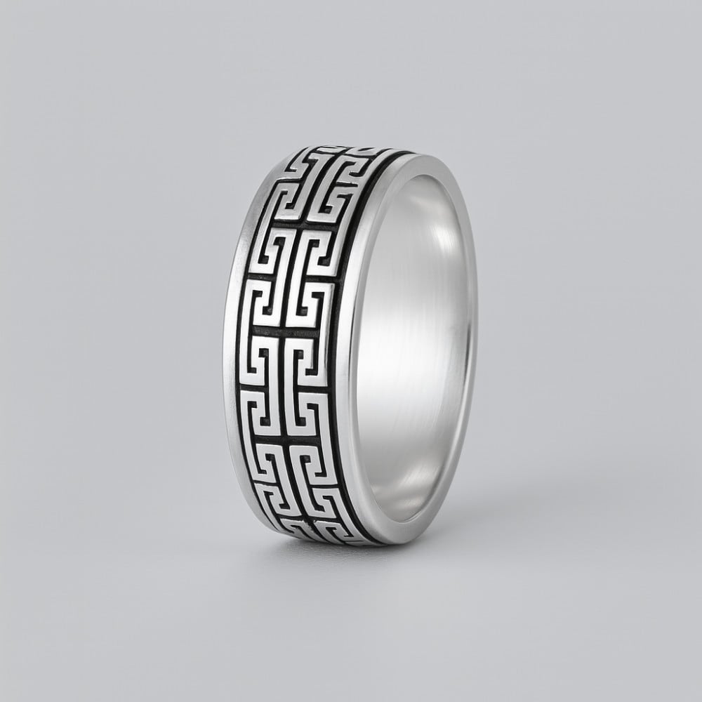 Bague Grecque avec Motifs Grecs Antique - Bijouterie