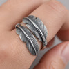 Adjustable open hammered silver ring (Dupliqué)