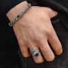Bague celtique argent ouverte zircon