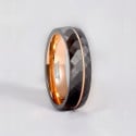 Custom Two-Tone Brushed & Multi-Faceted Tungsten Wedding Ring