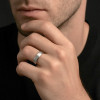 Bague mariage tungstene brossé personnalisable