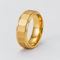 N Bague homme anneau tungstene facetttee