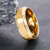 N Bague homme anneau tungstene facetttee