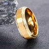 N Bague homme anneau tungstene facetttee