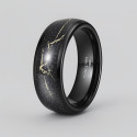 Bague Galaxie personnalisée alliance dome Tungstene