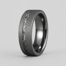 Anello in tungsteno sabbiato personalizzabile