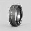 Bague personnalisable Tungstene aspect sablé
