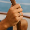 Bague mariage personnalisable titane turquoise