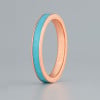 Bague mariage personnalisable titane turquoise