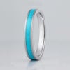 Bague mariage personnalisable titane turquoise