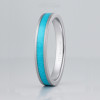 Bague mariage personnalisable titane turquoise