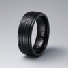 Bague personnalisee homme titane brosse noir a graver