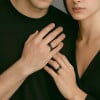 8N Bague mariage personnalisee anneau titane brosse
