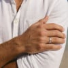 Bague de mariage titane brosse personnalisee
