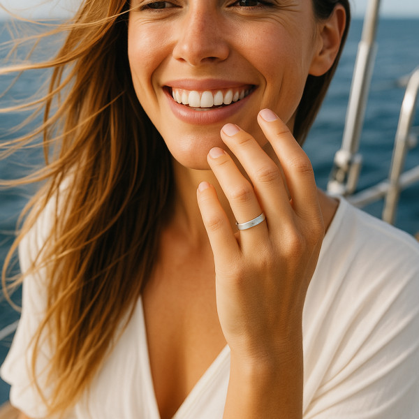 Anello A Fascia In Oro Con Diamanti - Asta Gioielli E Argenti Moderni E - Foto 10