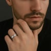Bague mariage personnalisee alliance tungstene brossee or rose