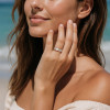 6mm Bague de mariage titane brosse personnalisee