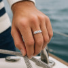 Bague mariage personnalisee titane homme anneau rainure zirconium