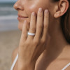 Bague personnalisee alliance dome ceramique noire