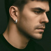Boucles d'oreille argent homme femme creoles chiffres romains