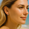 Boucles d'oreille argent homme femme creoles chiffres romains