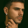 Boucles d'oreille argent homme femme creoles chiffres romains