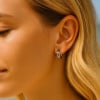 Boucles d'oreille argent homme femme creoles chiffres romains cisele - paire