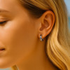 Boucles d'oreille argent homme femme creoles chiffres romains cisele - paire