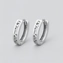 Boucles d'oreille argent homme femme creoles chiffres romains cisele - paire