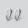 Boucles d'oreille argent homme femme creoles chiffres romains cisele - paire