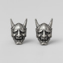 Hannya Dämonenmaske Silber Ohrstecker