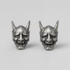 Boucles d'oreilles argent clous masque de démon Hannya