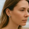 Boucles d'oreilles clous crane couronne argent homme