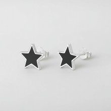 Punk Stern Pentagramm Silber Ohrstecker