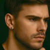 Boucles d'oreilles clous argent pentacle punk star resine noire homme femme - paire