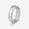 Bague anneau tournant antistress acier facetté