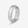 Bague anneau tournant antistress acier facetté
