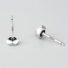 Pendientes hexagonales de plata 925.