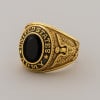 Men's Cubic Red ZIrconia Inlay US Army Stainless Steel Ring