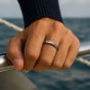 Bague argent ouvert jonc torsadé