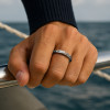 Bague argent ouvert jonc torsadé