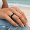 Bague personnalisée mariage tungstene brossé minimaliste